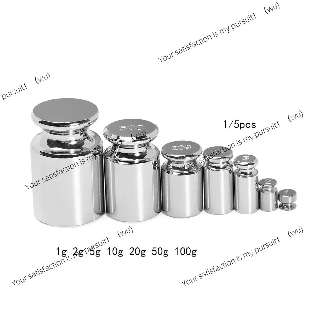 1/2/5/10/20/50/100g weight measuring scale weight set, chrome plated, precise calibration set