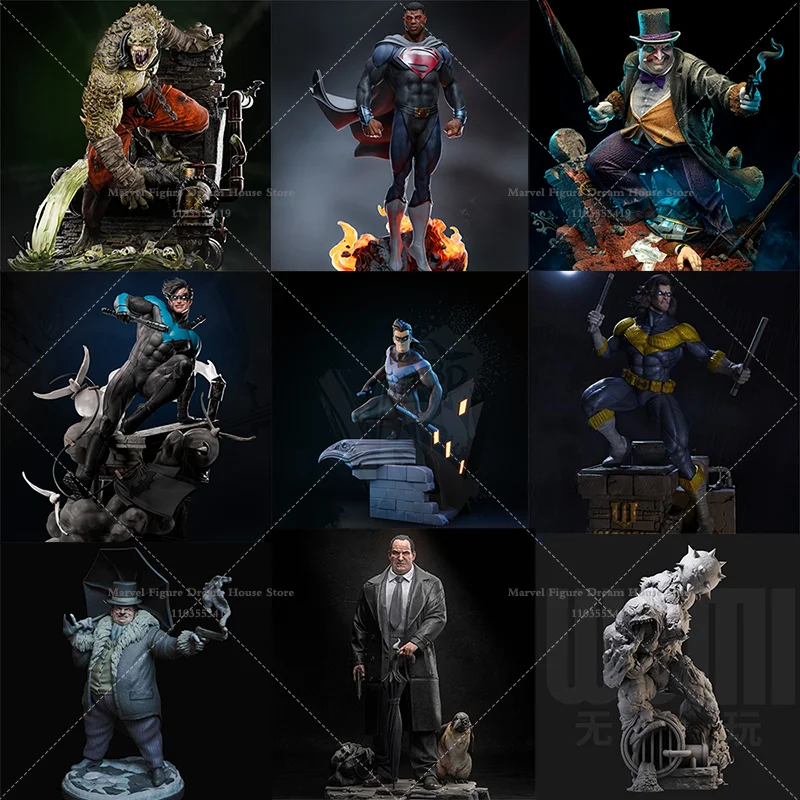 Modelo en Resina 3D sin Pintar, Escala 1/24 1/18, Bright Balancer, Grayson Gang, Oswald Croc Monster, DIY, Autoensamblable, GK, Blanco