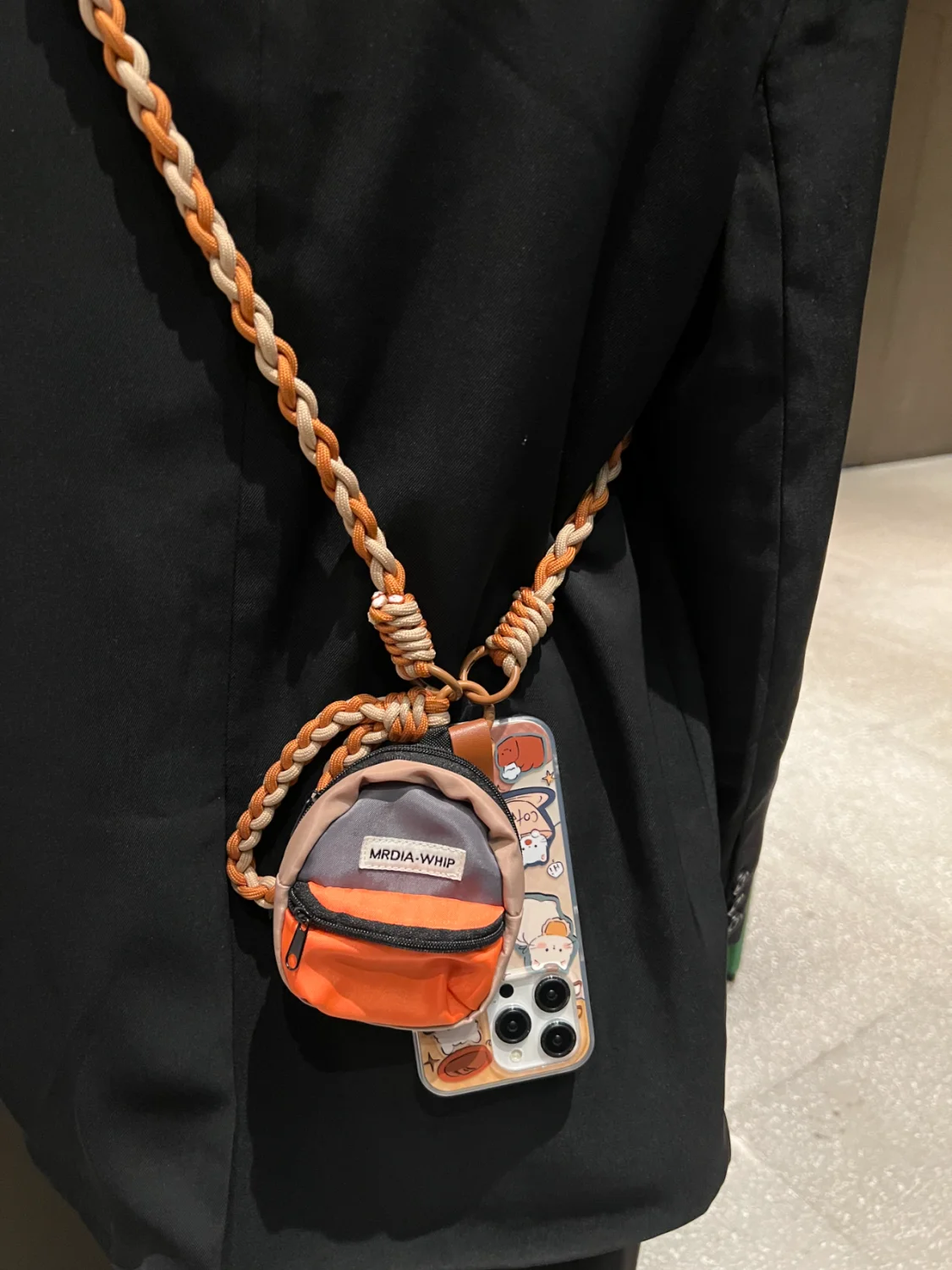 جراب هاتف لـ iPhone ، حقيبة مدرسية جديدة ، حافظة iPhone 15 ، 14 ، 13 ، 12 ، 11 Pro Max ، 7 ، 8 Plus ، X ، XR ، XS Max ، يمكن تخزين سماعات الرأس ، المفتاح