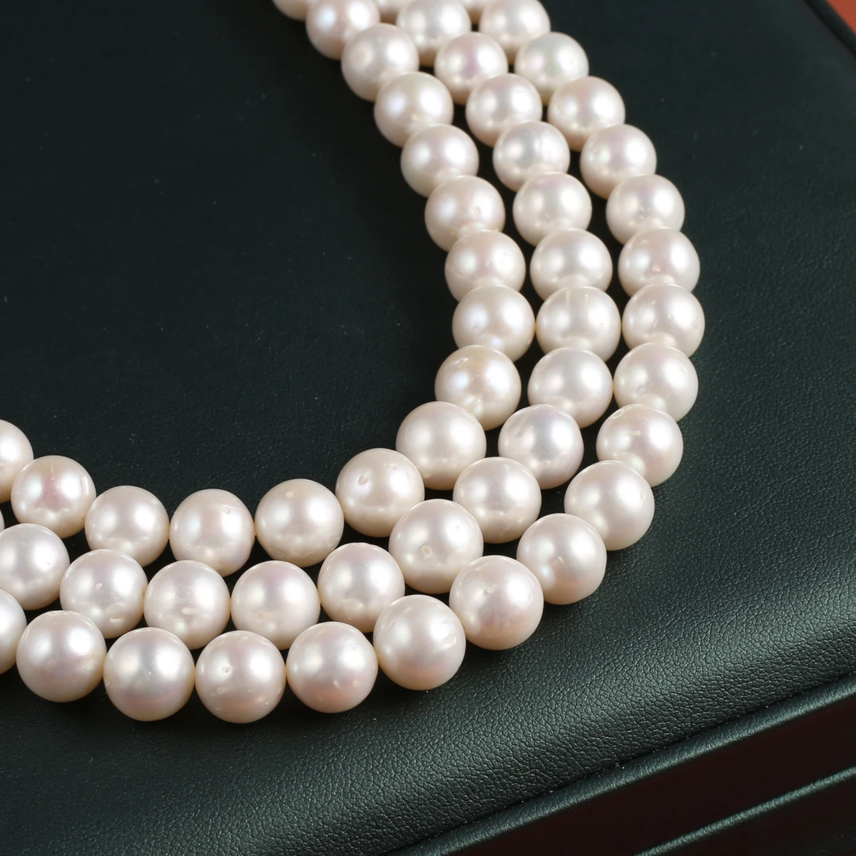 

Natural Freshwater White Pearl Punch Bead Jewelry Making DIY Wedding Bride Necklace Bracelet Accessories Elegant Jewelry 10-11mm