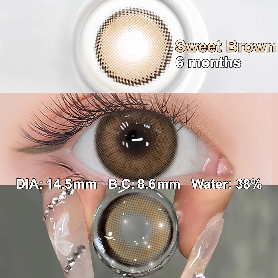 Hot! (0.00~-6.00) MAGISTER 14.5mm Enlarge Eyes Graduated Contact Lense With Diopters For Makeup Colored Eye Contacts 6 Months