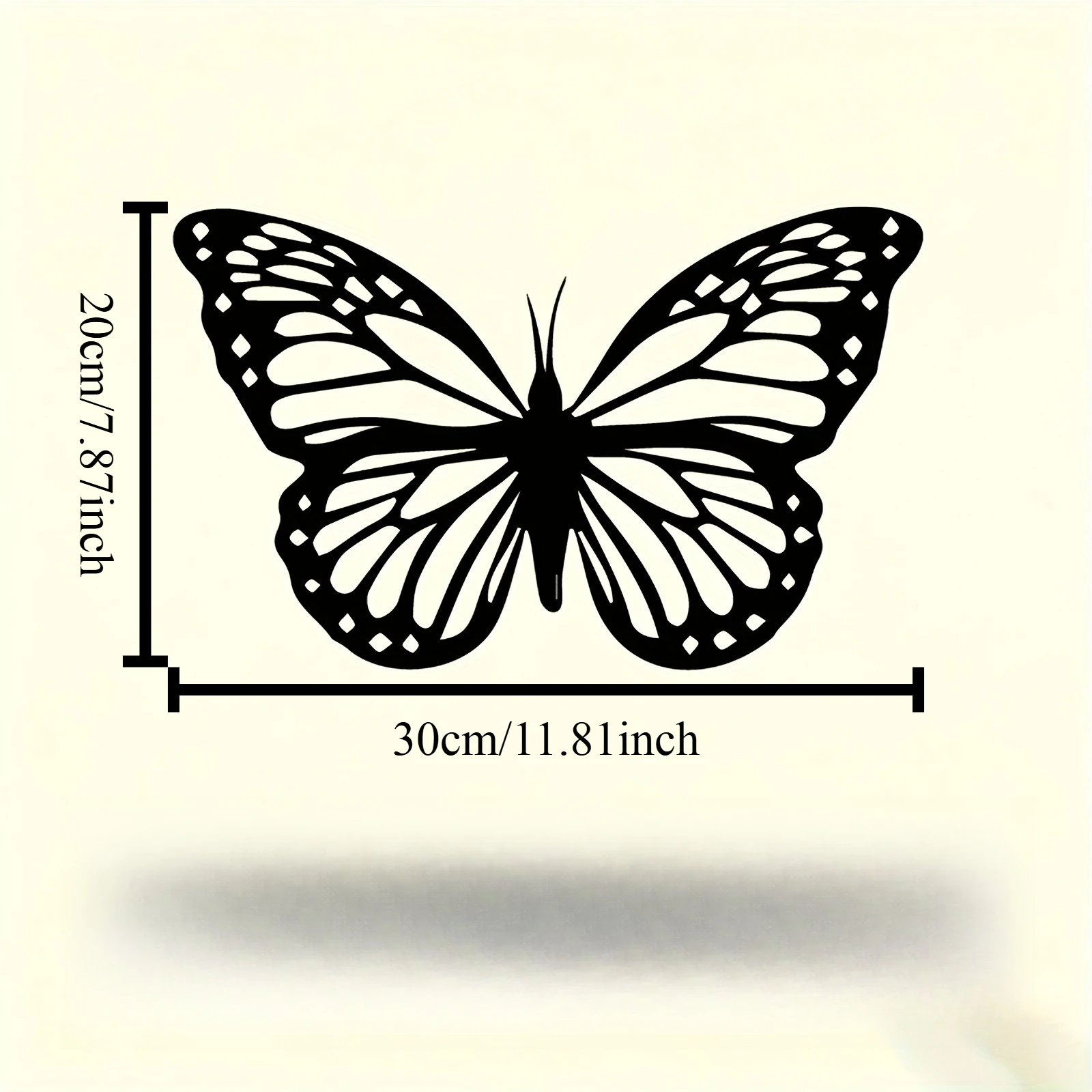 CIFBUY Iron Wall Art Butterfly Metal Statue Weatherproof Rustproof Garden Fence Patio Decor Natural Outdoor Ornament