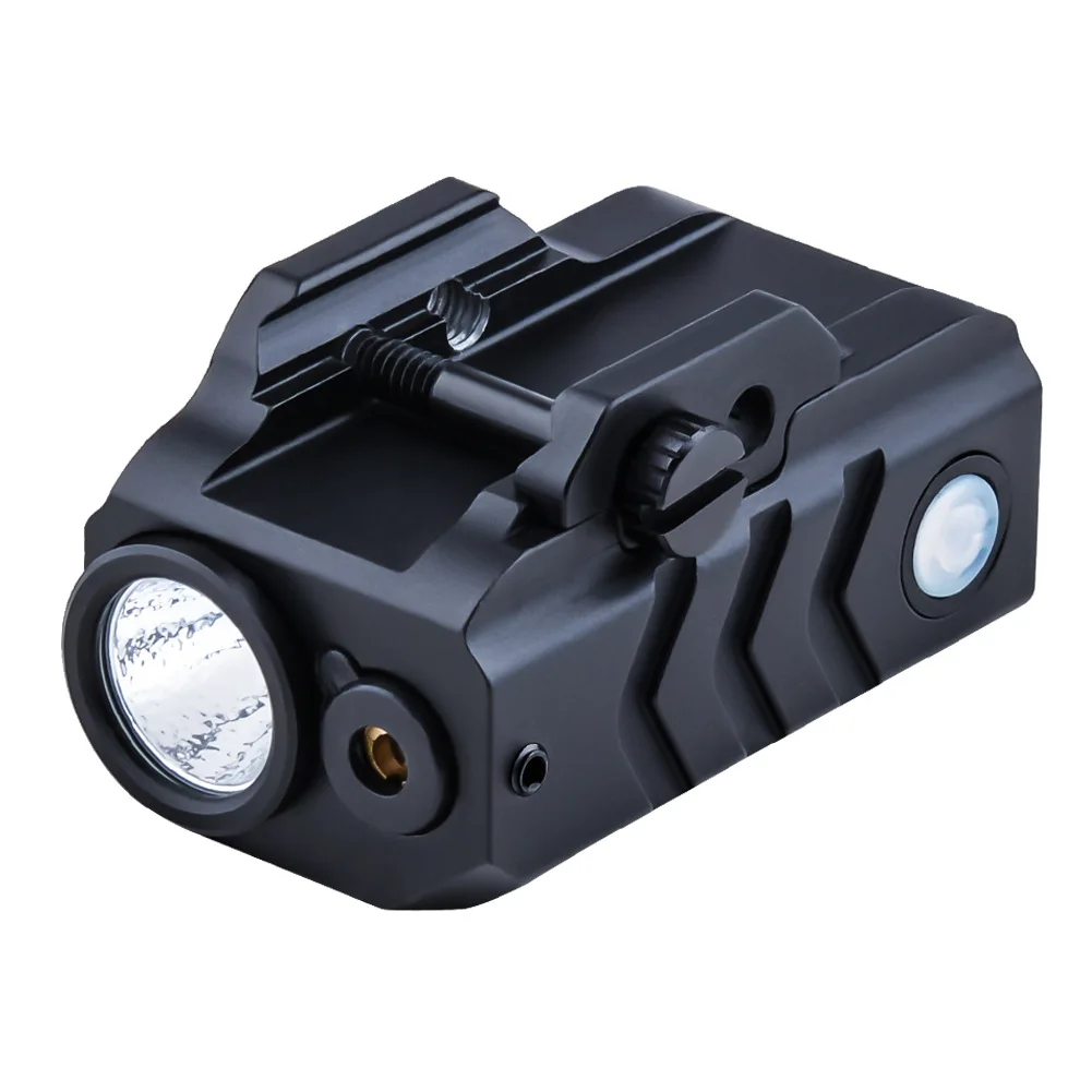 Tactical 80-500lm LED Light Pistol Laser Sight Green/Red Rechargeable for Glock 17 Picatinny Flashlight scout light Accessories