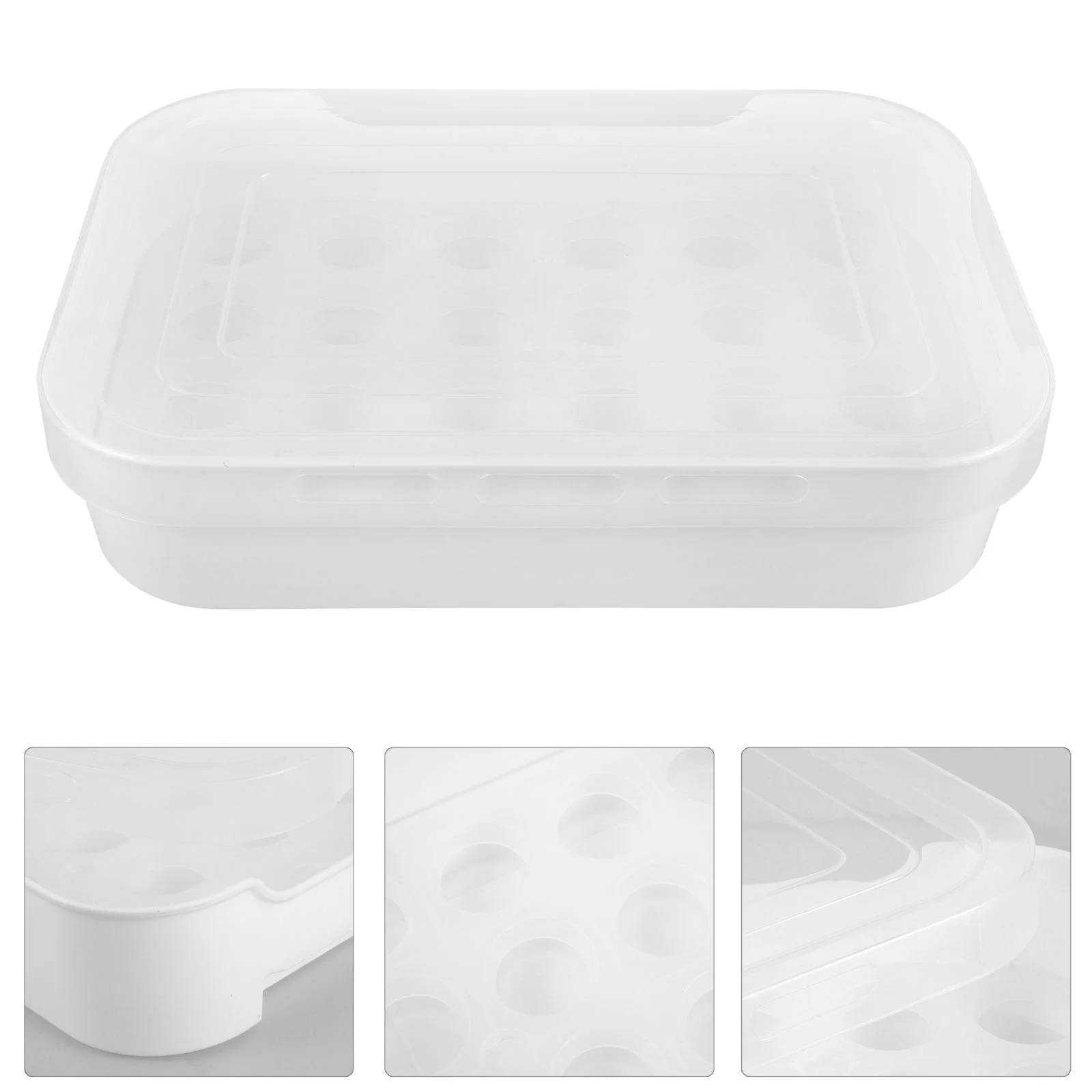 2 Pcs Refrigerators Egg Carton Stacked Tray Container Chicken Holder Organizer Storage for White