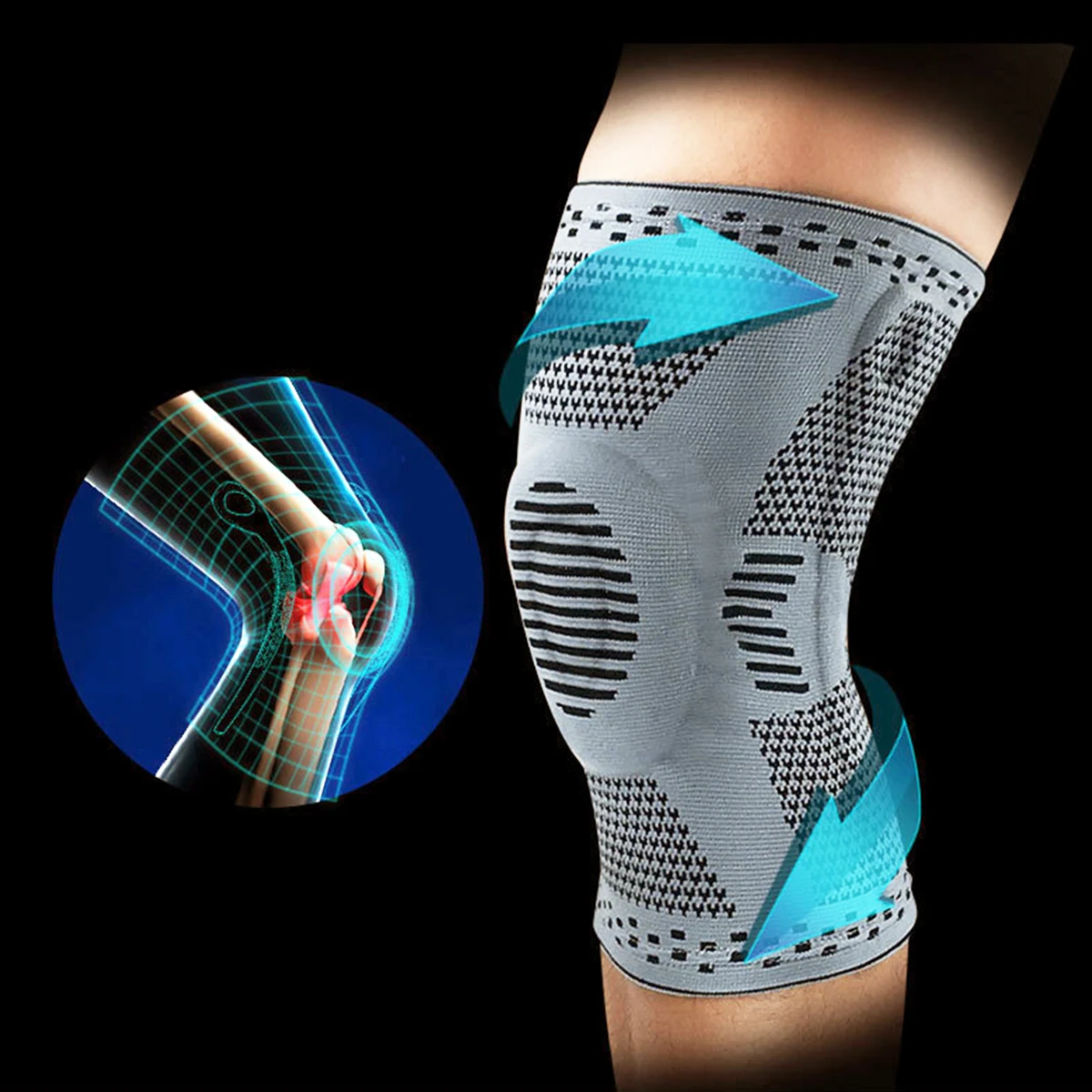 Rodilleras de compresión con almohadillas de Gel, soporte de rodilla deportivo para recuperación del dolor de rodilla, alivio del dolor articular,