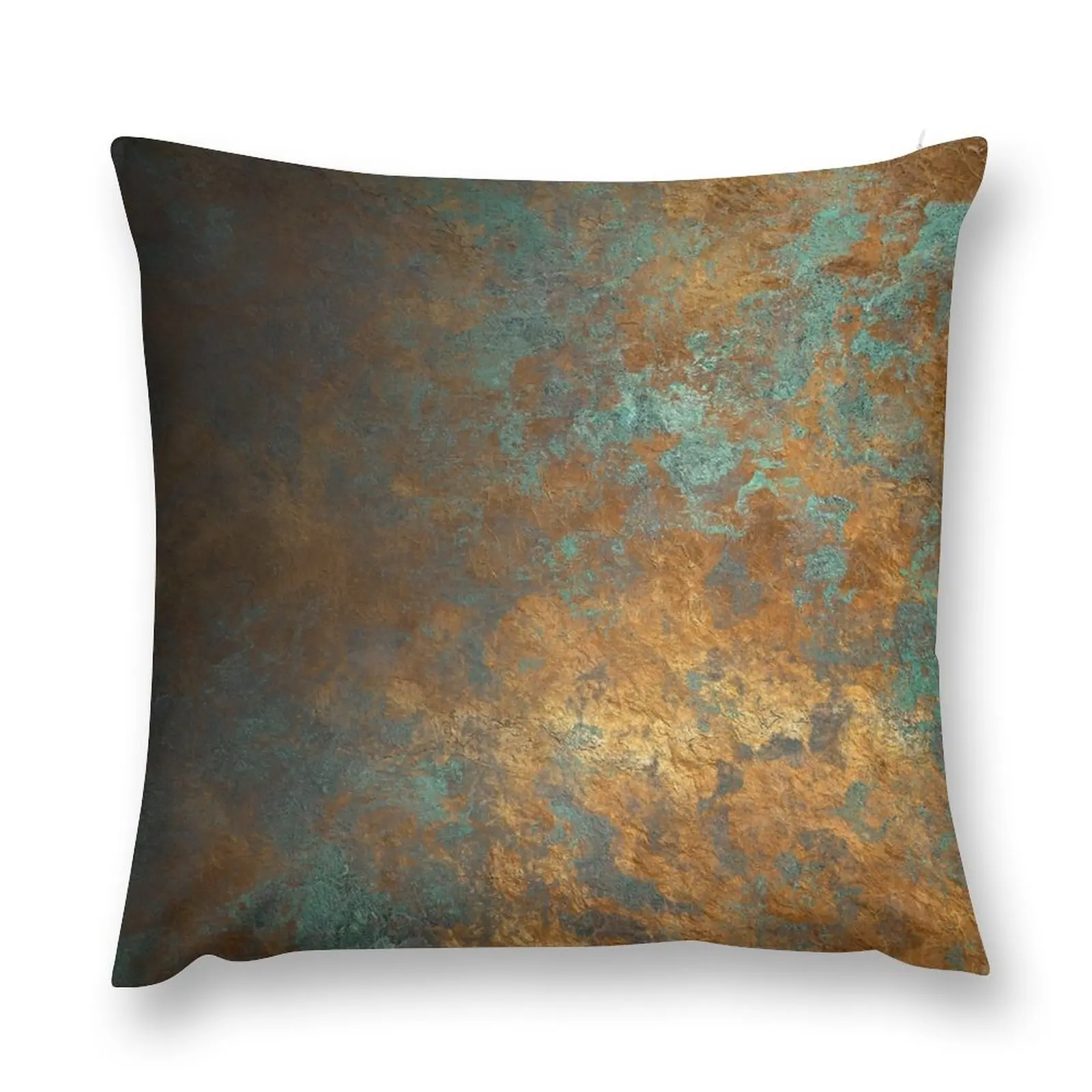 oxidized copper Throw Pillow Cushion Cover Sofa Cushions