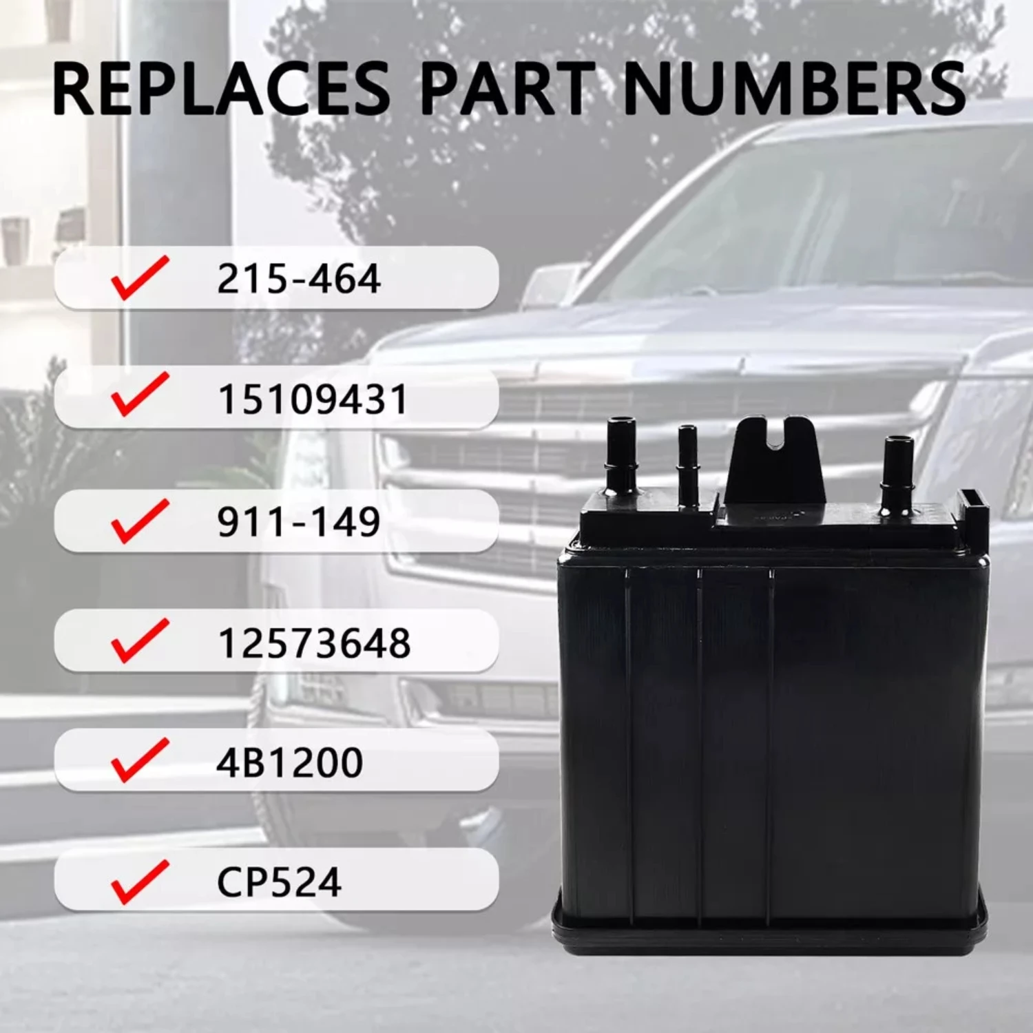 New Evaporative Charcoal Canister 911-149 For 2004-2016 Chevrolet Tahoe GMC Yukon Carbon Canister Solenoid Valves Assembly