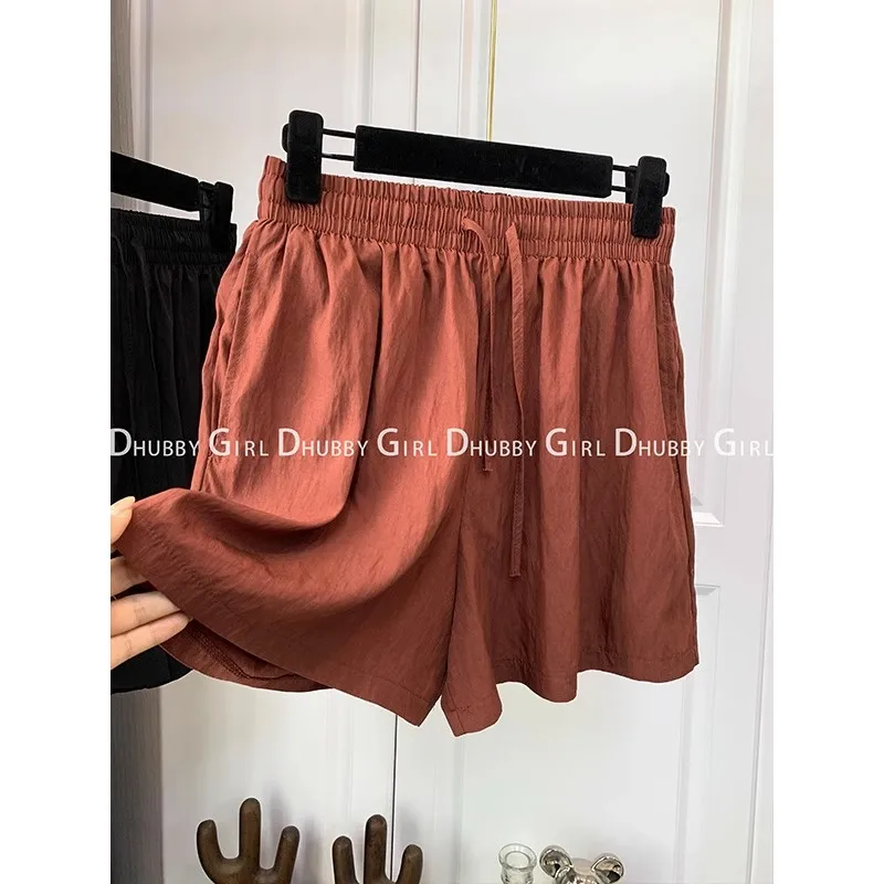 

Solid Color Wide Leg Summer Comfortable Basic Casual Shorts 2023 Casual Basic High Waist Women's Sports Shorts