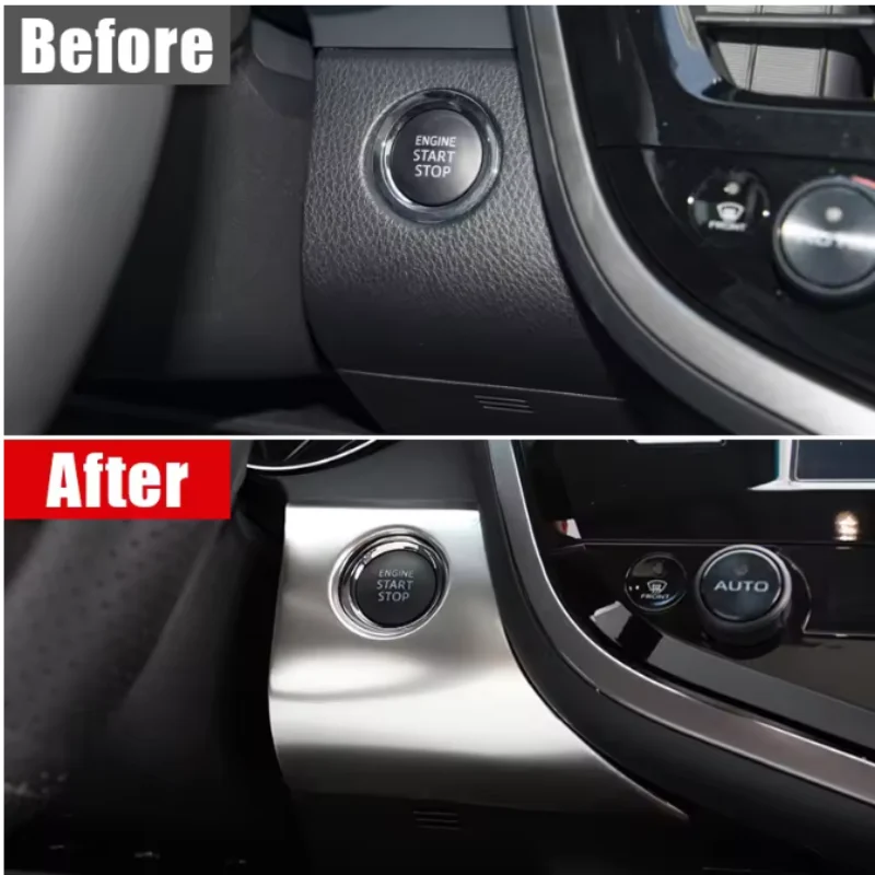 For Toyota Camry 70 XV70 2018-2020 Stainless Car Engine One-Click Start Stop Button Ring Cover Trim Sticker