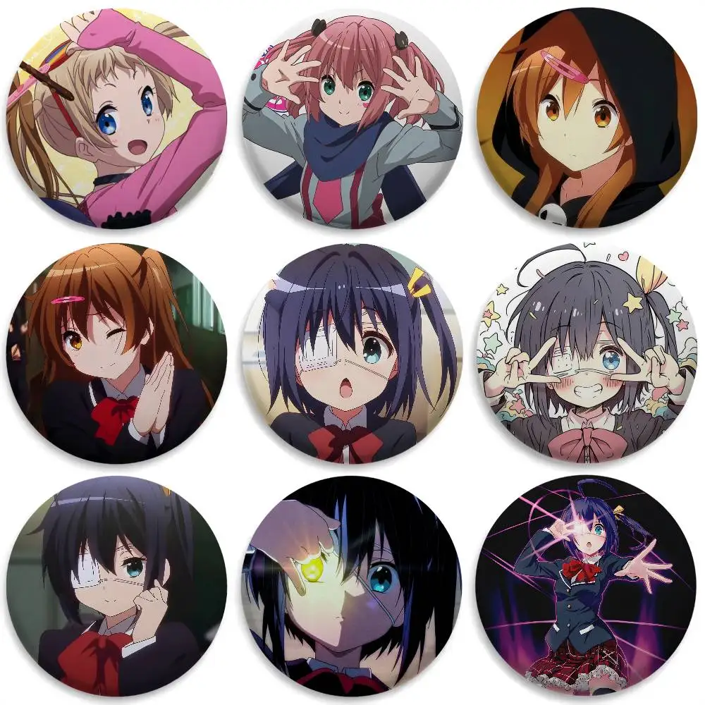 

Love Chunibyo And Other Delusions Badges Round Exquisite Badge Brooches Creative Pins For Clothes Hat Backpack Gift Accessories