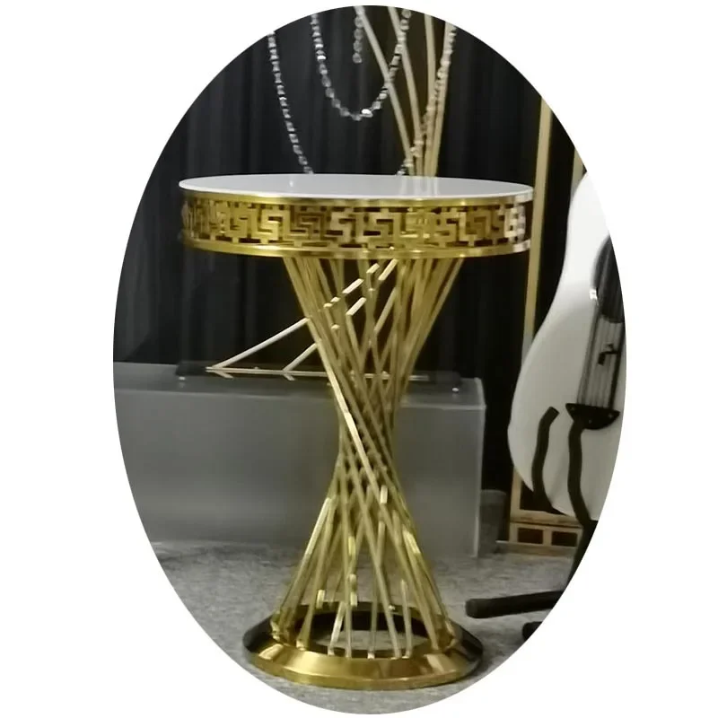 Wedding Party  Dessert Table Stand Plinths Backdrop Props Decoration Dessert Golden Cake Stand Flower Pedestal Metal Gold Plinth