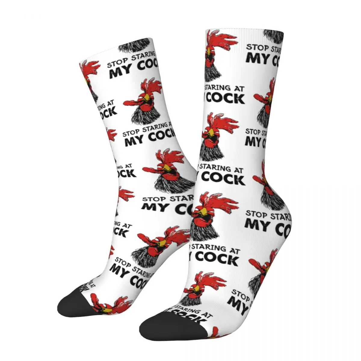 Stop Staring At My Cock Socks for Women Men Unisex Running Happy Socks Novelty Street Style Crazy Sock