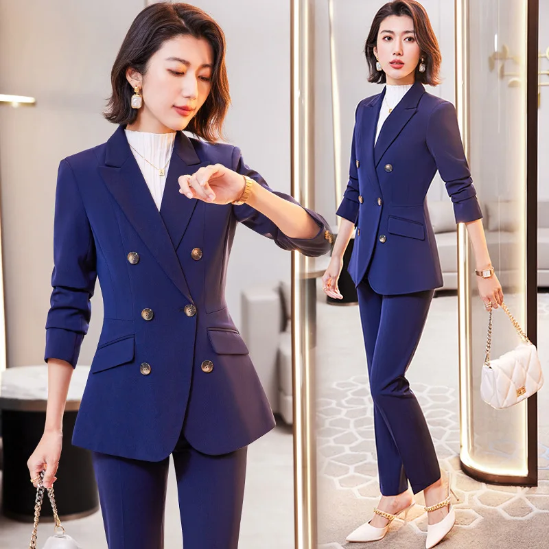 Small Suit Jacket for Women 2023 Autumn New Style Ink Painting Casual Fashion Formal Wear High Sense Professional Tailored Suit