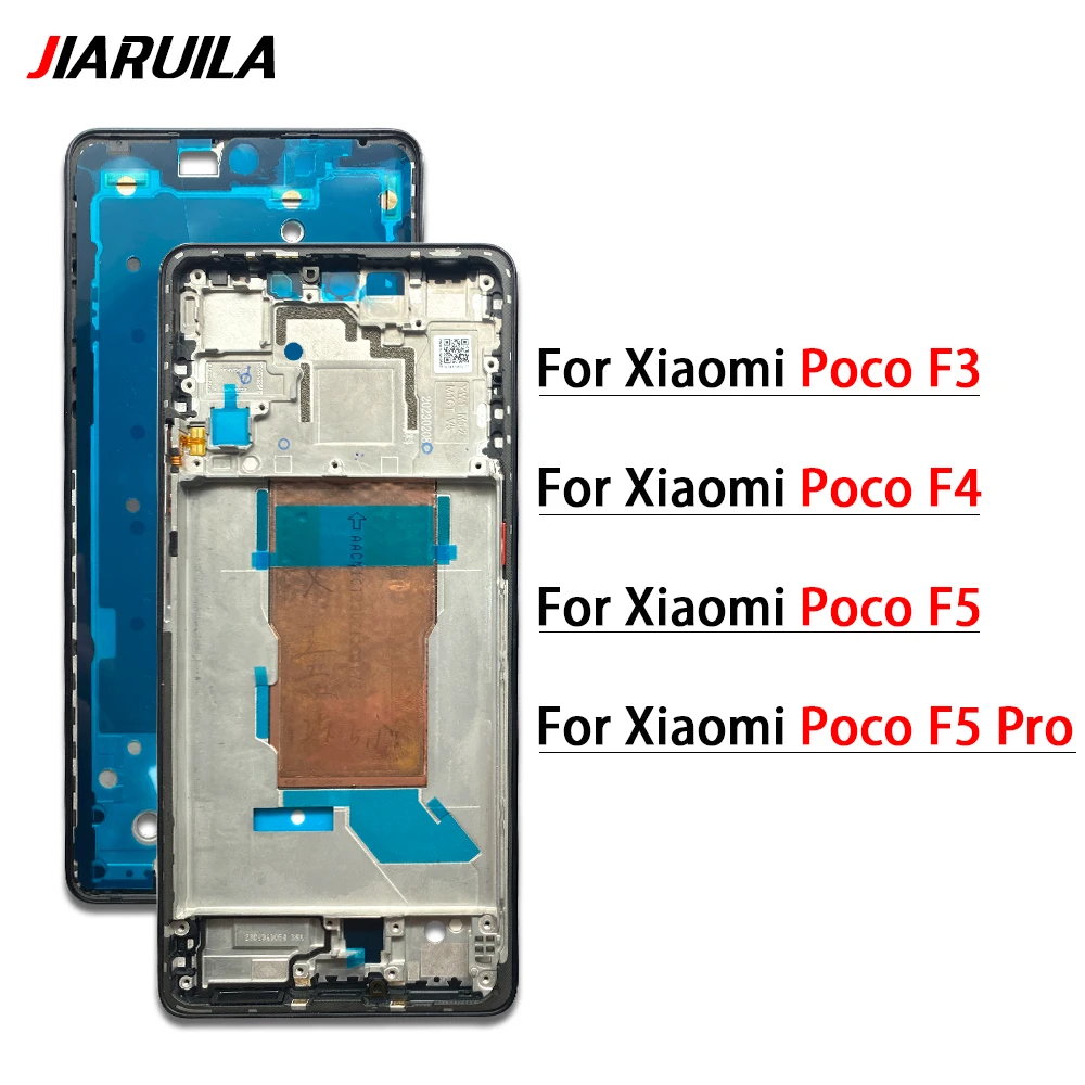 For Xiaomi Poco F3 F4 F5 Pro Front Housing Bezel Frame Housing Chassis Plate LCD Display Bezel Faceplate