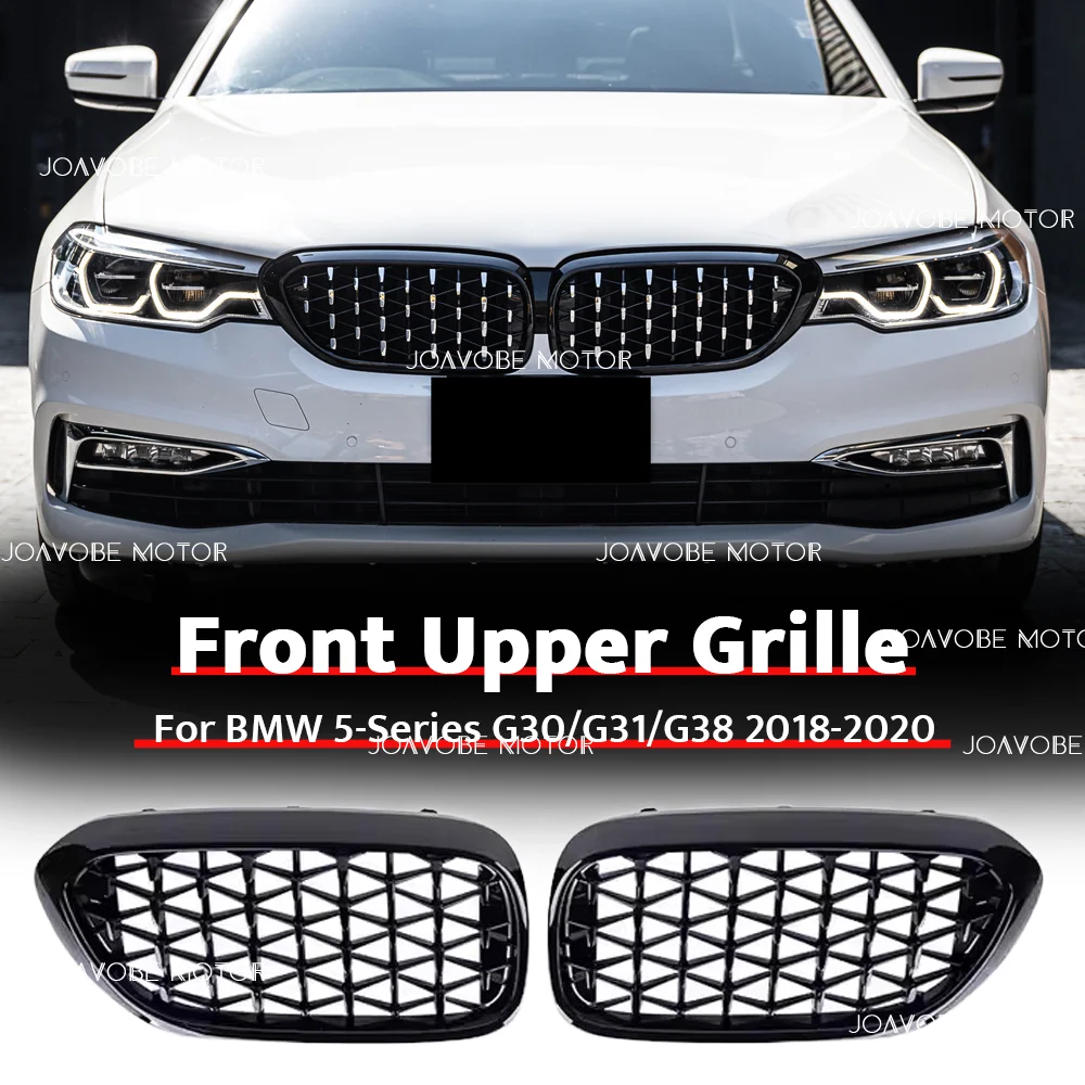 

Глянцевая черная решетка переднего бампера в стиле Diamond для BMW 5-й серии G30 G31 G38 2018-2020