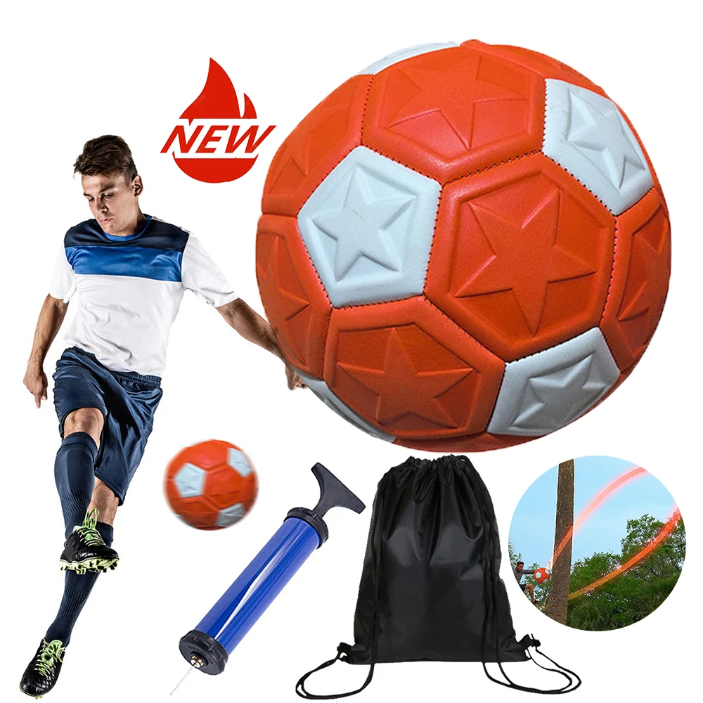 

Sport Curve Swerve Soccer Ball High Visibility Sport Curve Swerve Football Rubber Lines Kid Football Training for Outdoor Indoor