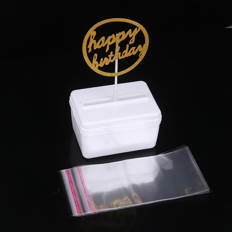 Divertida sorpresa para pastel de cumpleaños, decoración artesanal, caja para tirar de dinero, herramienta creativa reutilizable para hacer pasteles