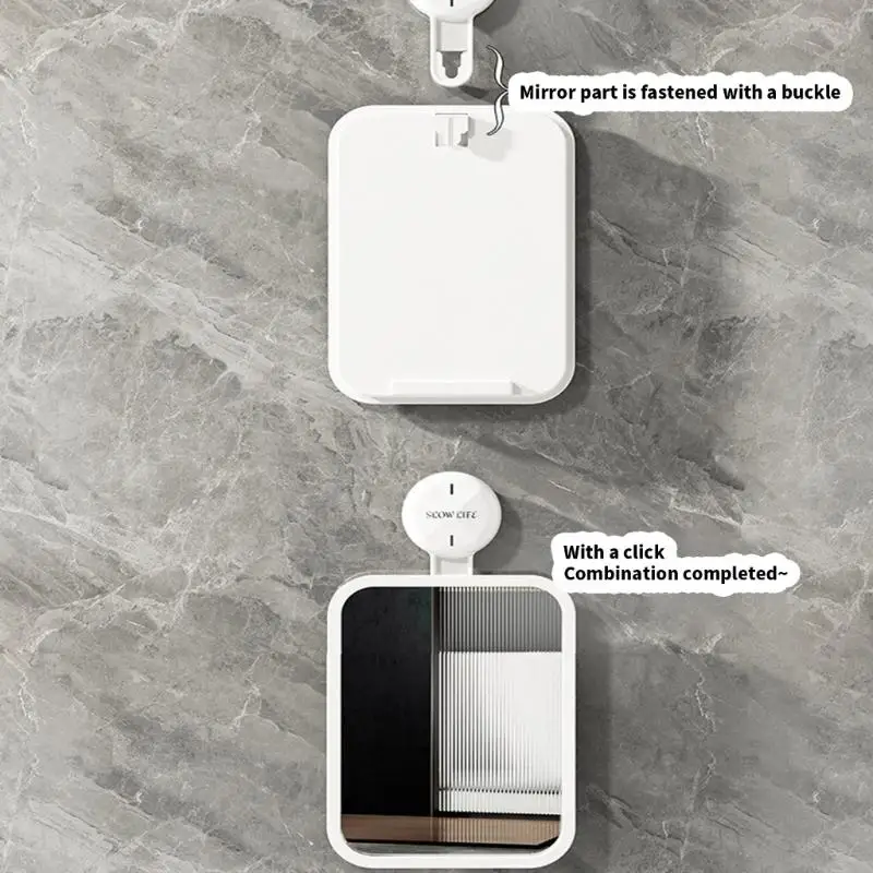 Fogless Shower Mirror Wall Shave Mirrors for Camping and Traveling Easy to Use C7AC