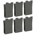 6pcs No Hook Grey