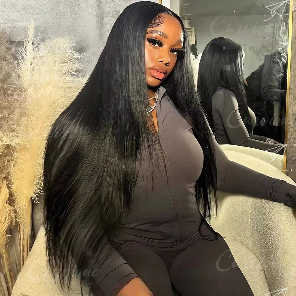 Glueless Straight Human Hair Wigs Ready To Wear 13X6 Hd Lace Frontal Wig 13X4 Front 30 40 Inch Wig 4X4 5X5 Closure Wig For Women