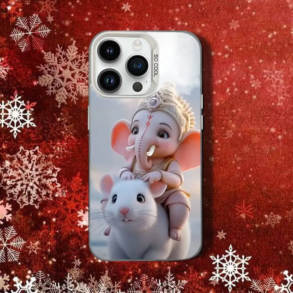 E-elefante legal deus ganesh para iphone 11,16,15,12,13,17,14, pro, se4, max, plus, air, mini capa de telefone branca luxuosa capa dura