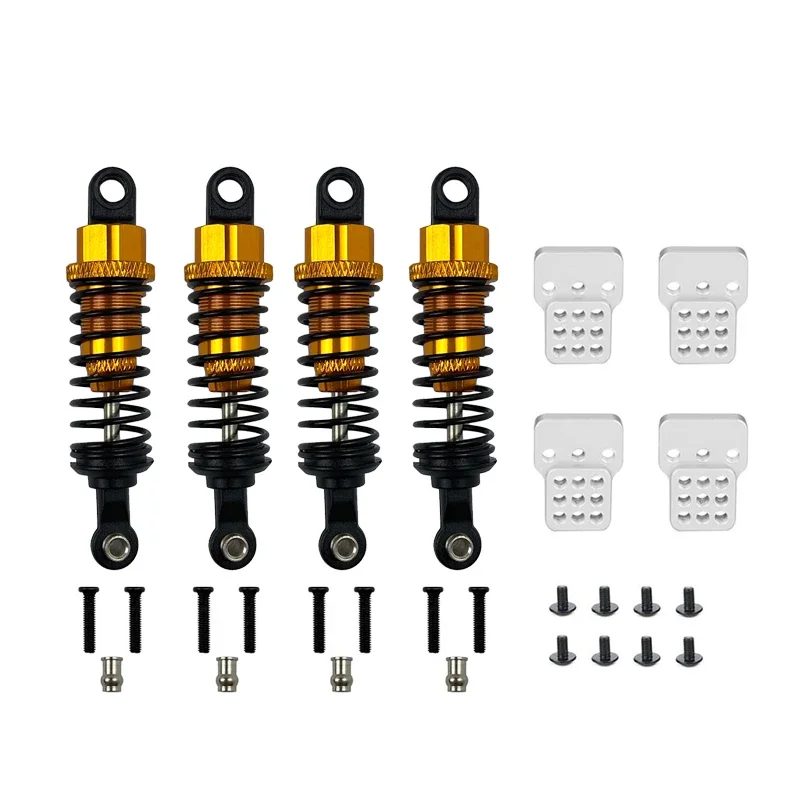 4PCS Oil - Filled Metal Shock Absorbers with Shock Tower - Adjustable Upgrade for WPL C14/C24/MN D90/D91/MN99/MN99S 1/10 RC Cars view 6