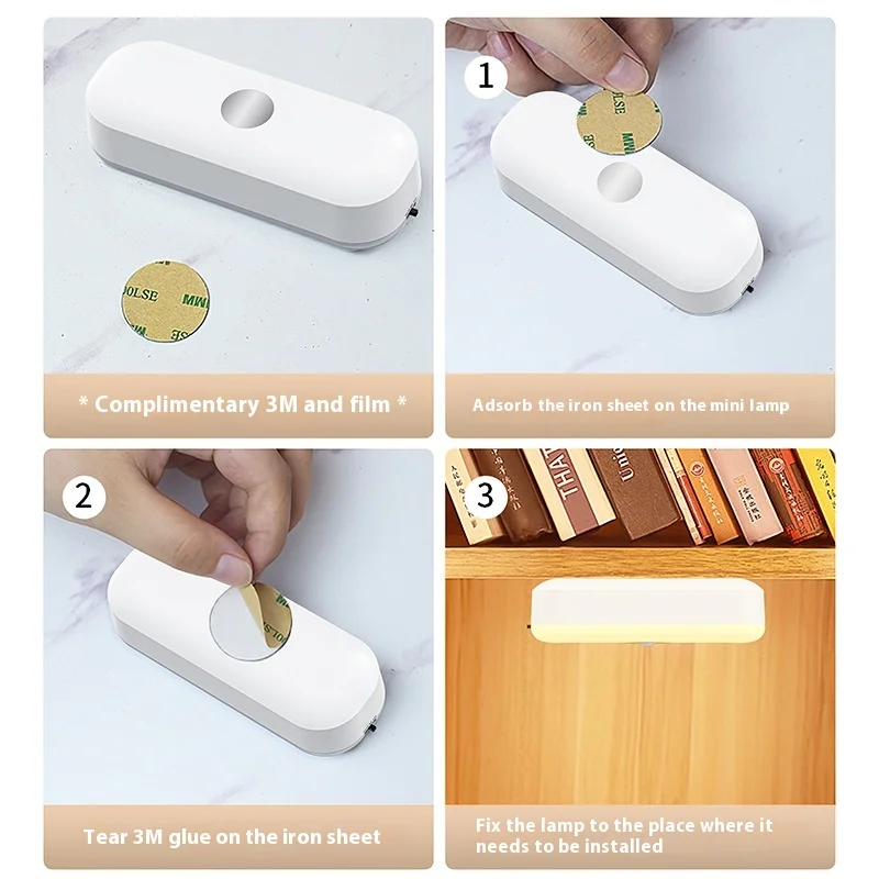 Body Sensor Light LED Night Light USB Charging Magnetic Installation Corridor Staircase Cabinet Bedside Closet Night Lights