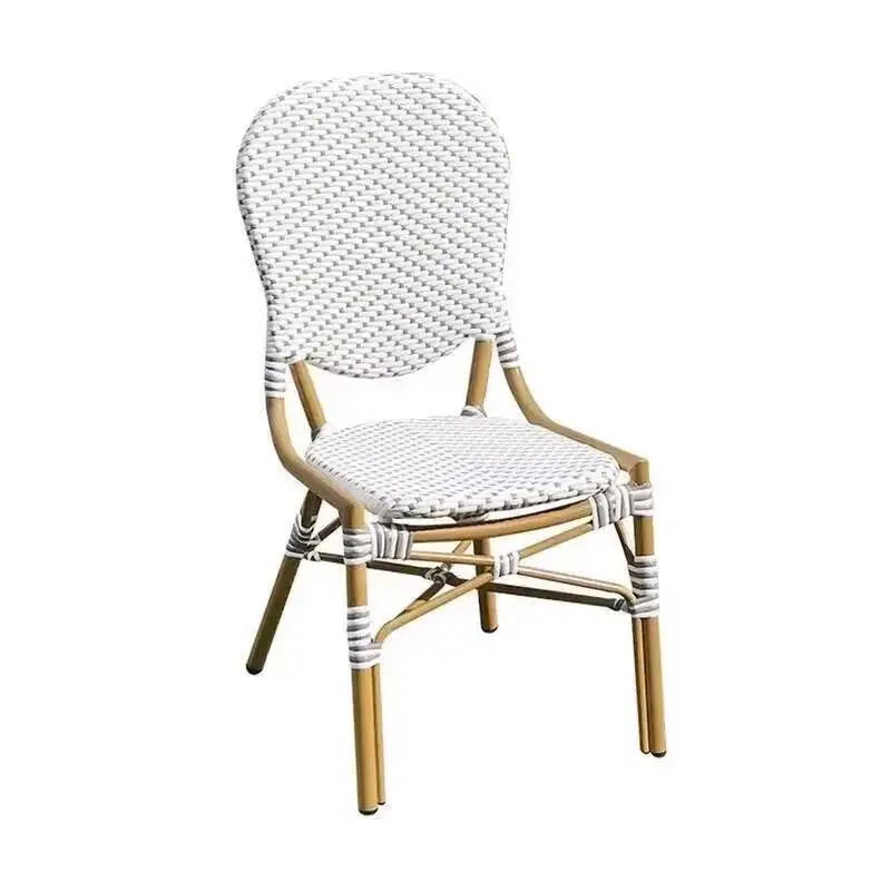 Courtyard French Outdoor Table and Chair Garden Furniture Set Balcony Waterproof Sunproof Rattan Coffee Table and Chair Sets