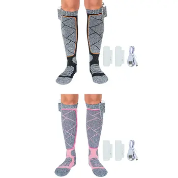 Elektriska sportstrumpor elastiska bekväma varma utomhusstrumpor 3 lägen justerbara andningsbara för fiske camping för vandring skidåkning 8 best sales Camping socks - №5