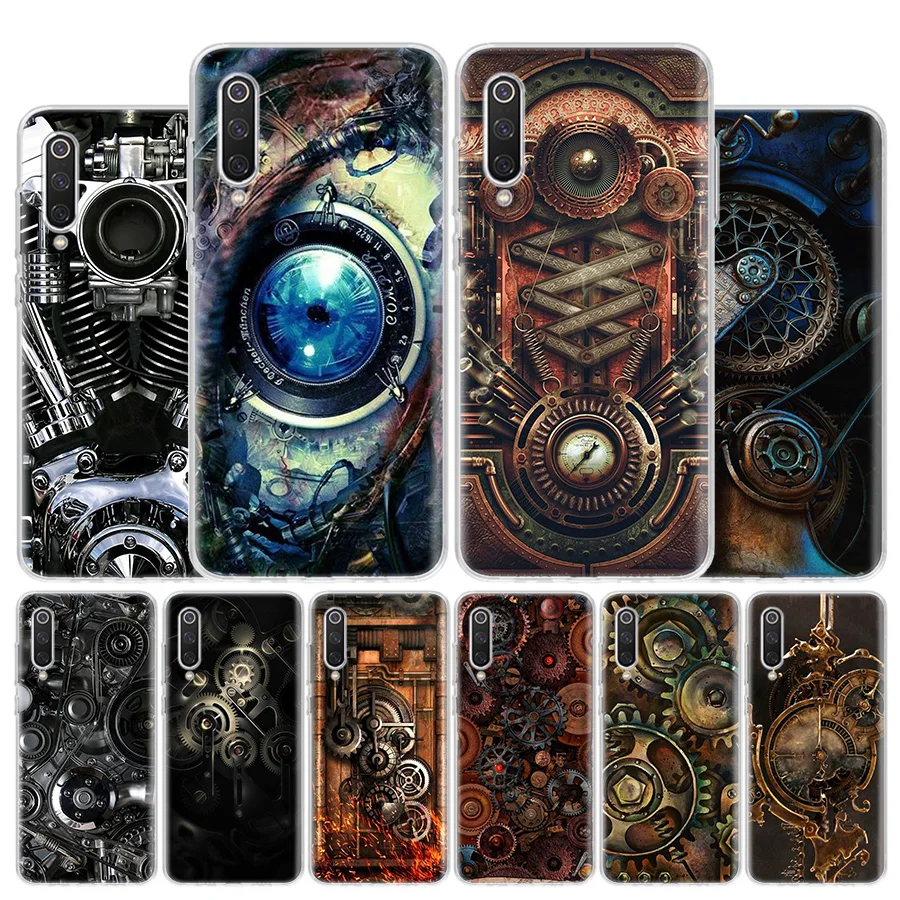 Steampunk Gear Mechanical Phone Case For Xiaomi Poco X6 X5 X4 X3 Nfc F6 F5 Pro F4 Gt F3 F2 F1 M5S M4 M3 5G Fundas Soft Shell For