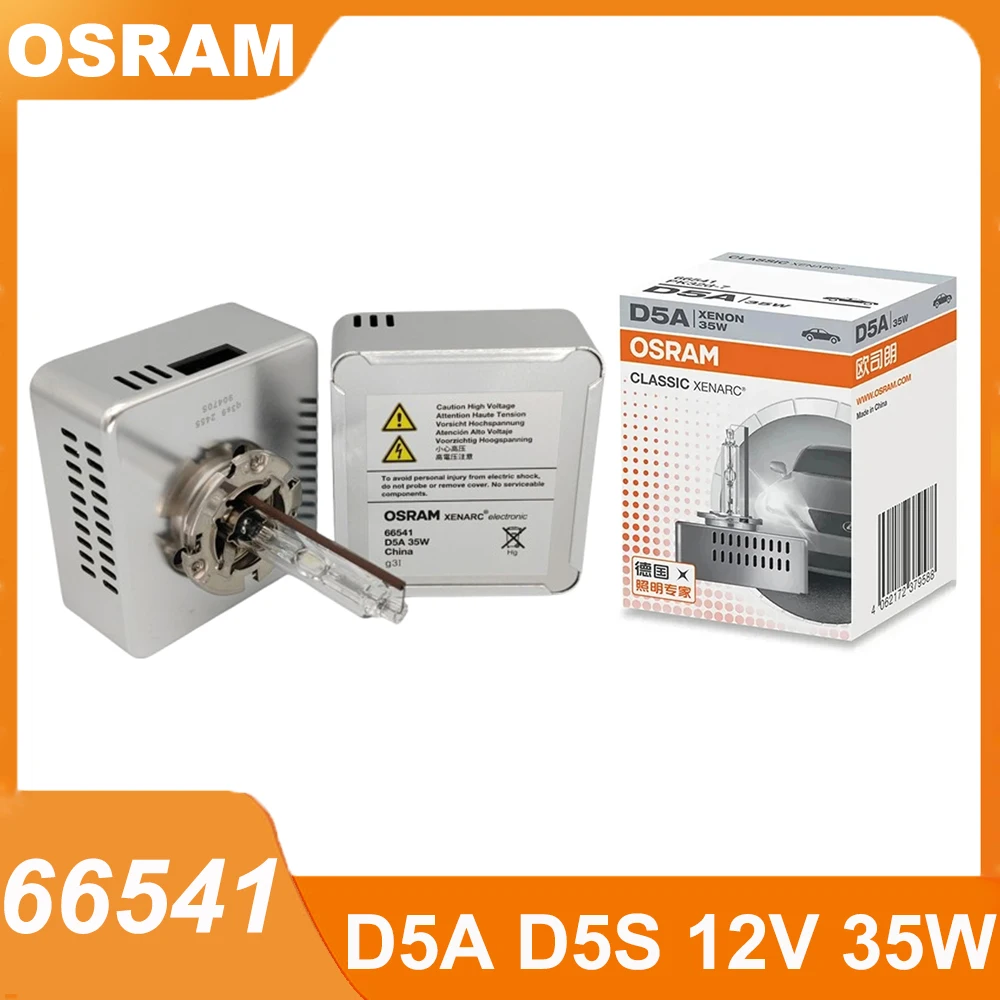 OSRAM 66541 D5A D5S 12V 35W PK32d-7 Xenon HID 4400K Original Car Headlight Standard White Light High and Low Beam Car Bulb