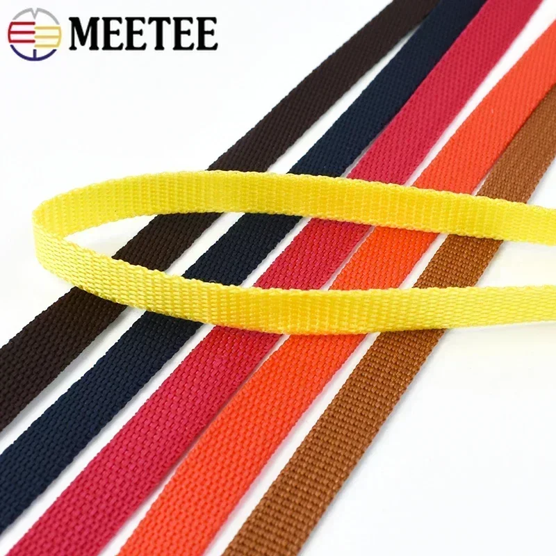 

45Meters 10mm Meetee Polypropylene Webbing Band Bag Backpack Decorative Ribbon Strap Pet Collar Tape Sewing Material Accessories