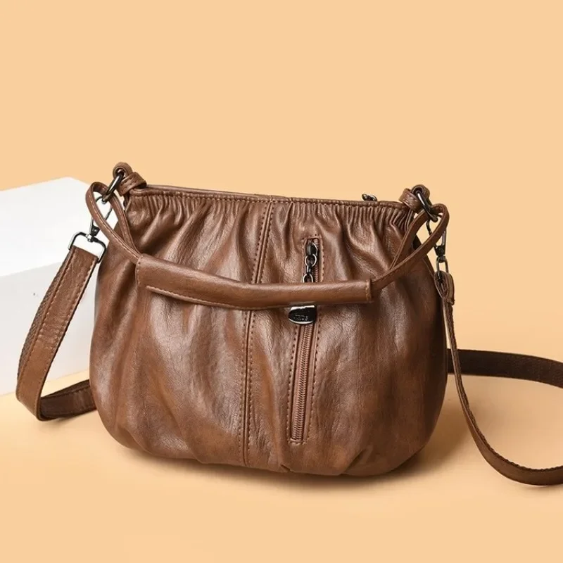 Premium Designer Casual Diaper Bag Women Luxury Leather Tote Large Capacity Elegant Crossbody Handbag For Shopping Spree