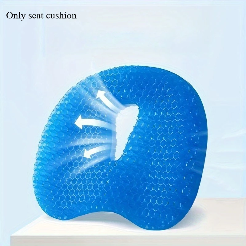 Honeycomb Gel Cushion Chair Thickened Home Commuter Office Long-sitting Silicone Summer Seat Cushion Ice Pad Seats Home image 3
