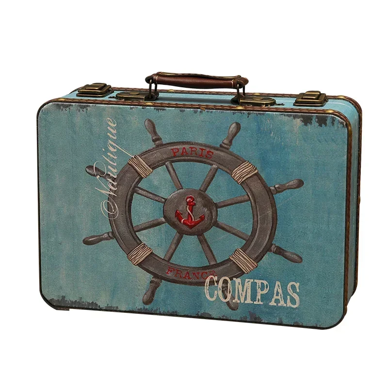 

Wooden Vintage Storage Box Collection Props Large Size Wooden Box Suitcase Household Clothes File Holder Storage Organizing Box