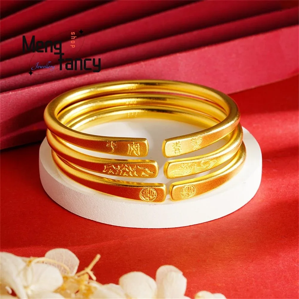 

Vietnam Sand Gold Blessing Open Fashion Popular Simple Peace Joy Bangle Jewellery Women's Personalized Best Selling Holiday Gift