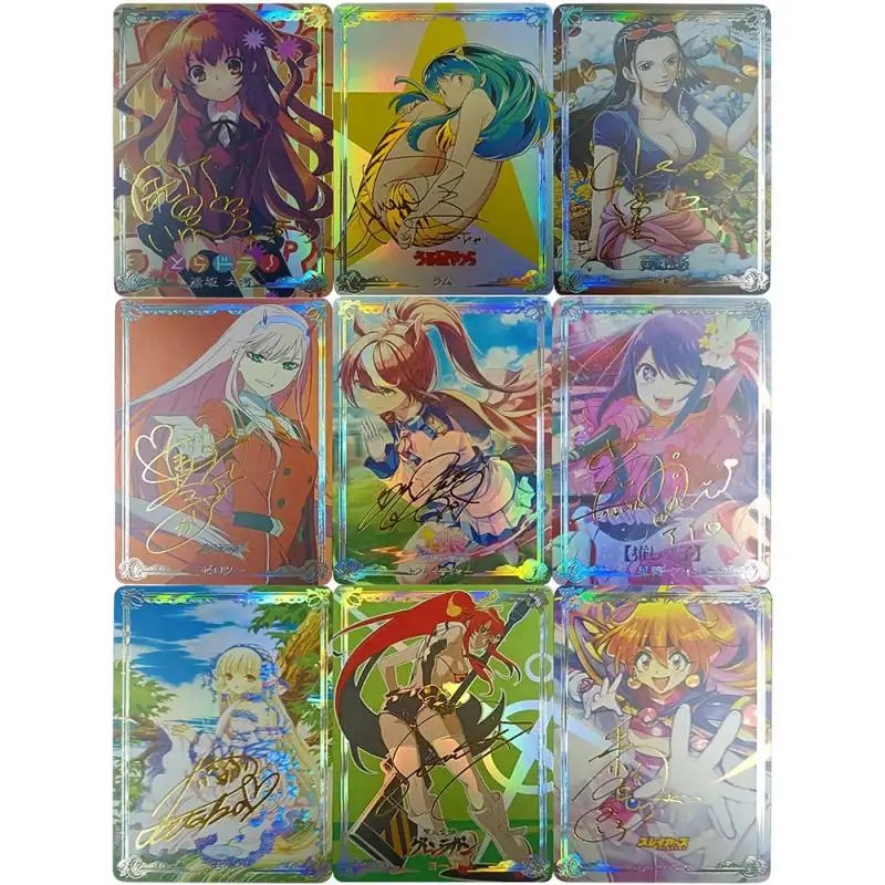 Anime Goddess Story DIY ACG Laser refrying Flash Cards Hoshino Ai Nico Robin Toys for boys carte da collezione regali di compleanno