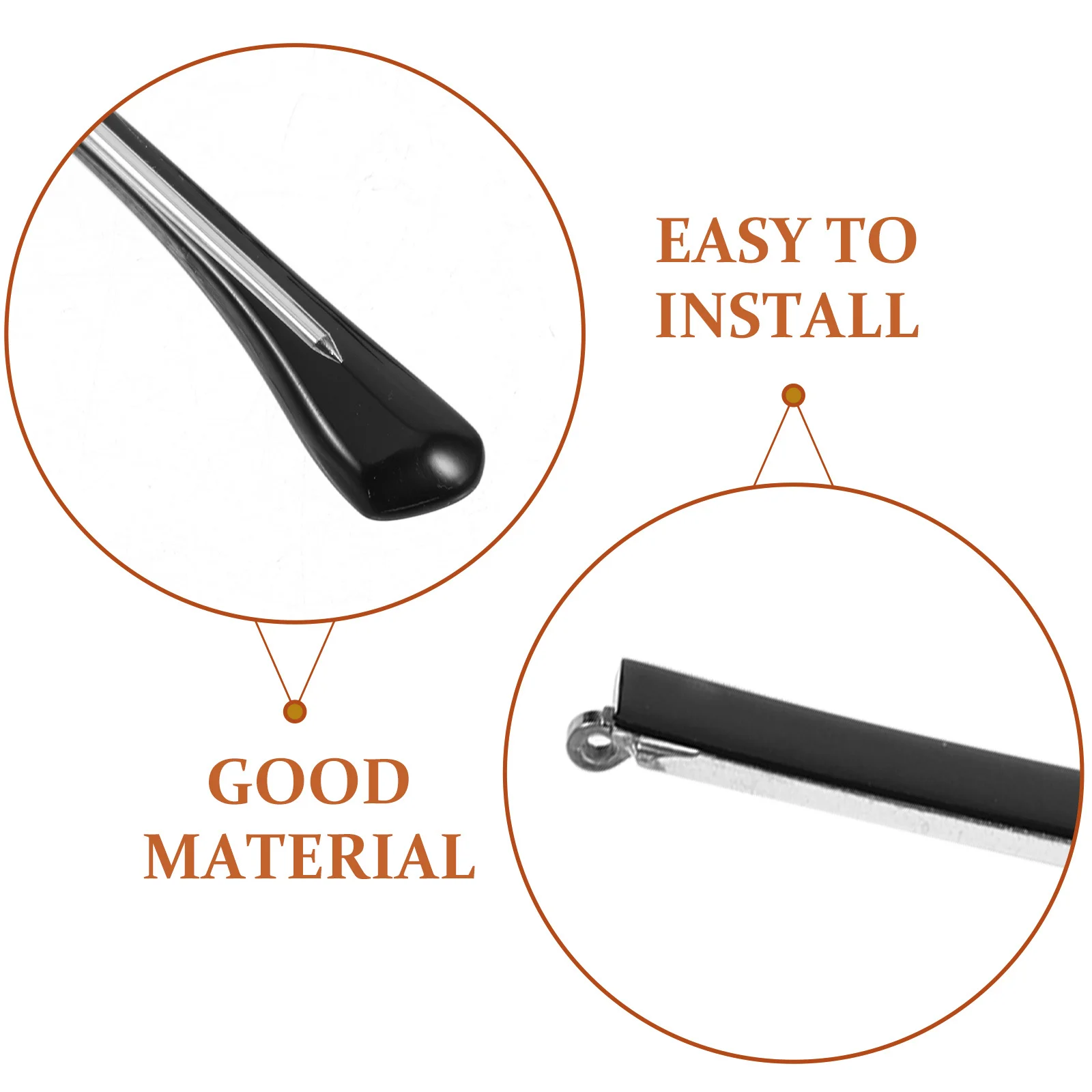 

1Pair Glasses Arm Legs for Replacement Universal Compatibility Strong Metal Core Plastic Coating Reliable Fix for Broken