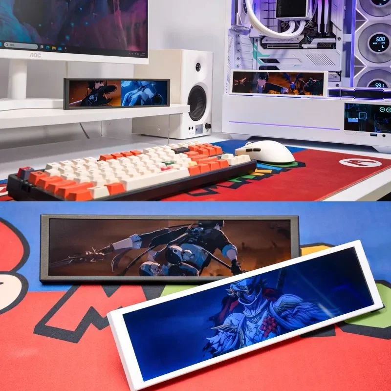 Jungle Leopard 9.16-inch LCD DIY Chassis Secondary Screen Computer Monitoring USB Custom Dynamic Video Display Host 1920*480