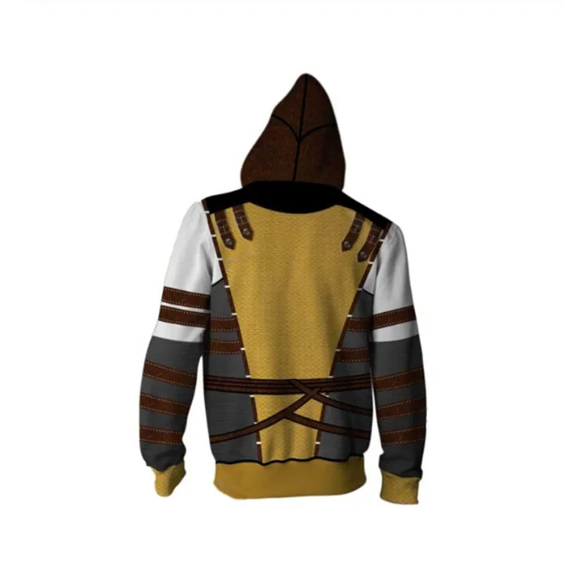 Scorpion mortal combat cosplay costumes PS4 game Skorpion jackets coat 3D hoodies sweatshirt hooded sweater sportswear top