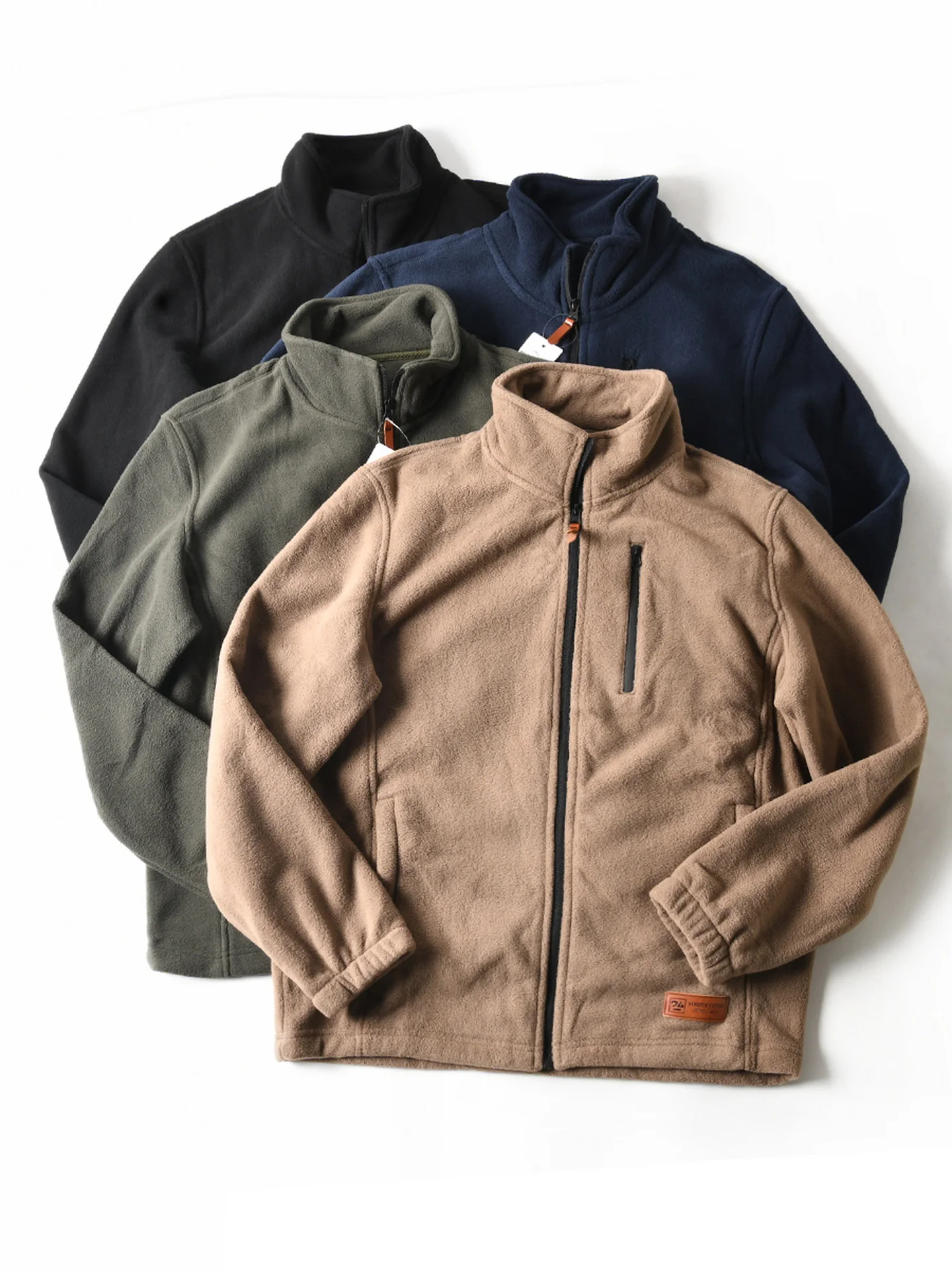 

New American Sle Double-Sided Fce Windproof Warm Casual Stand Collar Jaet Men's Autumn Winter Flannel Outerwear