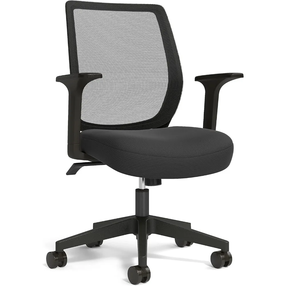 

Рабочий стул Union & Scale Staples Essentials из ткани с сетчатой спинкой, черный, 2 шт. (UN59414VS)