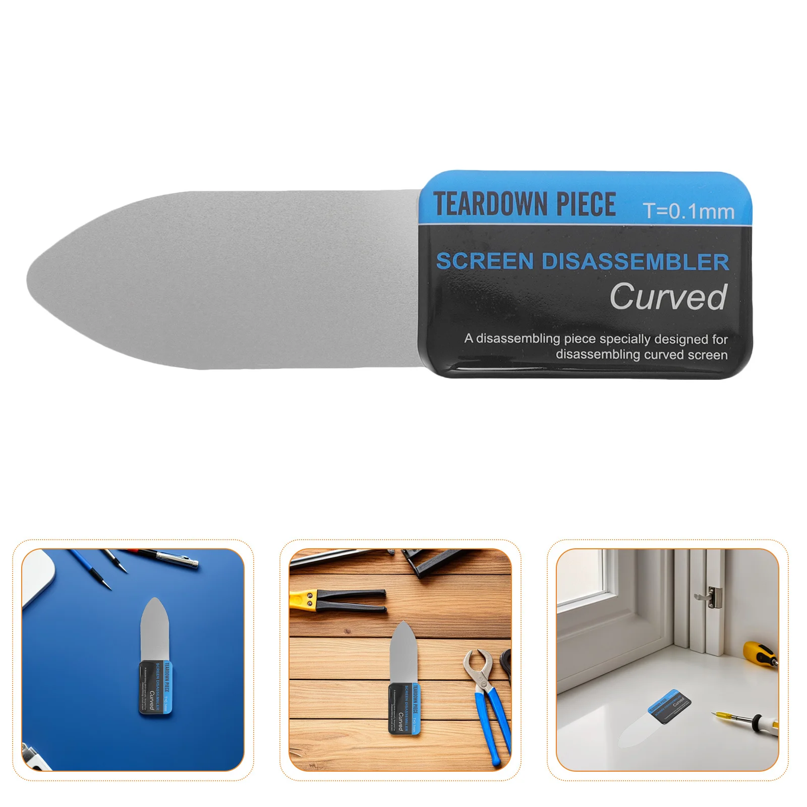 

15Pcs Screen Pry Tool Curved Metal Flat Spudger Ultra Thin Opening Pry Bar Phone Repair Electronics Disassembly Kit