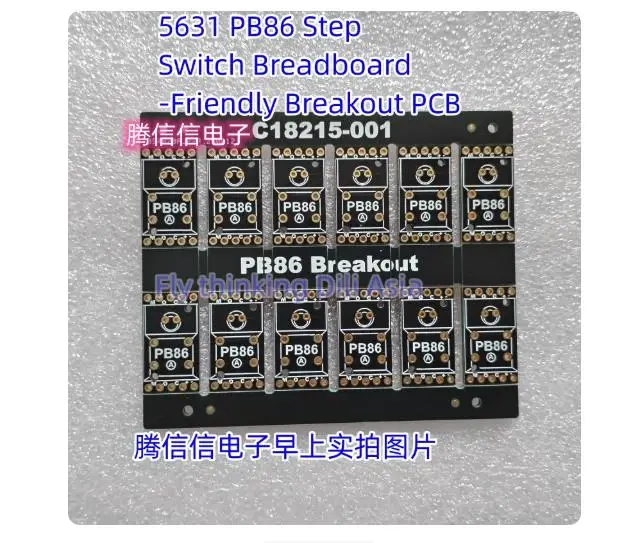 5631 PB86 Step Switch Breadboard-Friendly Breakout PCB - Pack of 12