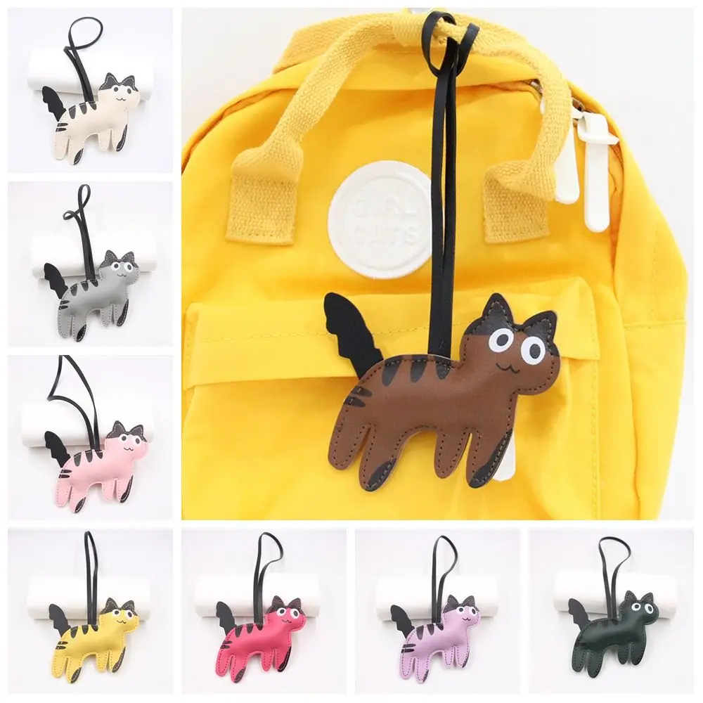 لطيف بولي Leather الجلود بولي Leather الجلود القط شماعات الكلب لطيف جرو سلسلة مفاتيح من الكرتون سيارة كيرينغ الحيوان حقيبة قلادة حقيبة حلية