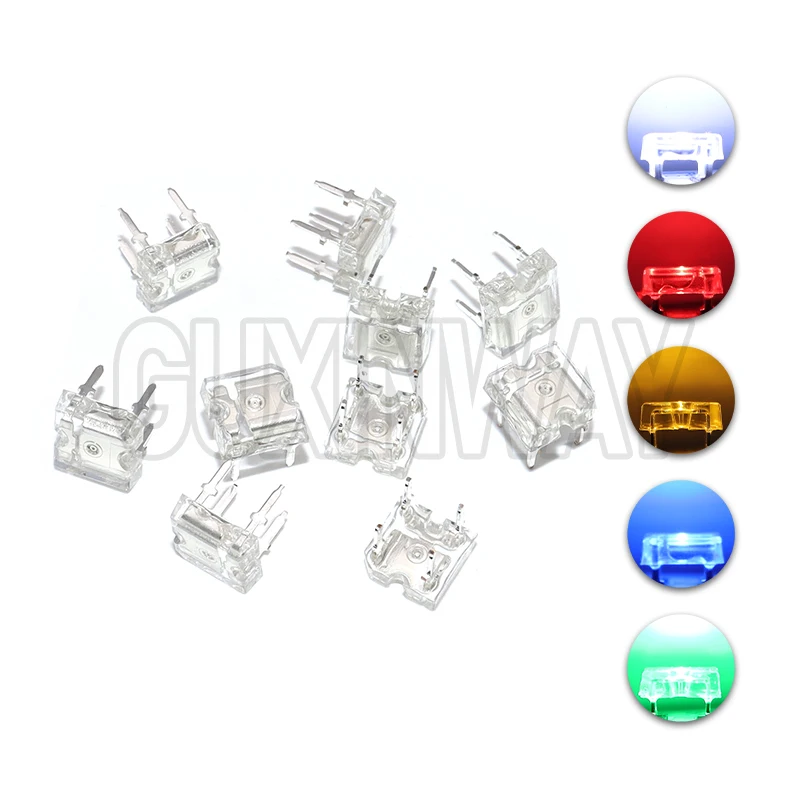 10PCS Flat Top Piranha LED Light Emitting Diode 4-pins Diodes Brightness White Red Blue Green Yellow Amber Clear LED Diode