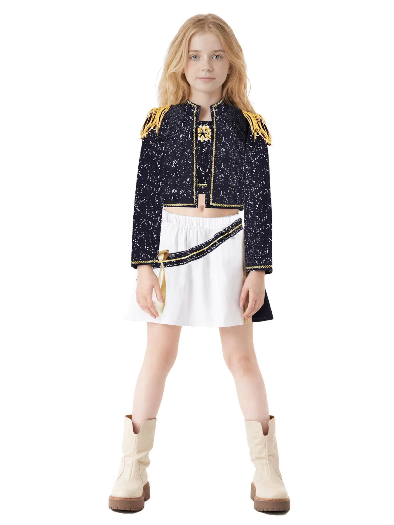 Детский костюм Руми Мира Зои для косплея для девочек K KDPop KPDH поп-охотница, золотой костюм, детский костюм для вечеринки на Хэллоуин