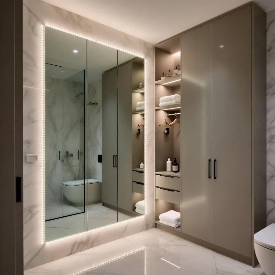 ¿Qué profundidad debe tener un armario de espejo de baño?