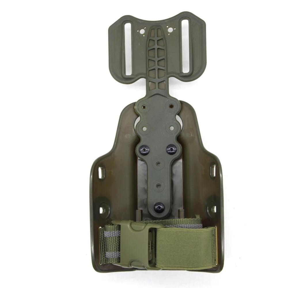 Plataforma drop leg MOLLE verde con arnés de pierna - imagen 5