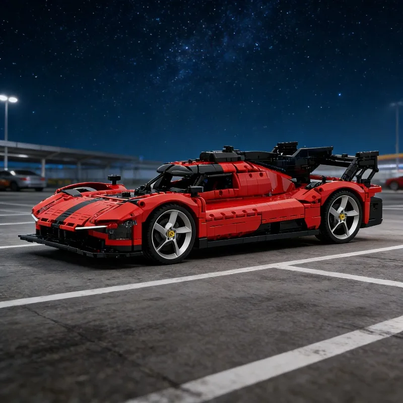 3945 Parts Hypercar Modified Racing Vehicle Model 1:8 Scale MOC Custom Puzzle DIY Assembly Building Blocks Educational Toy Gifts